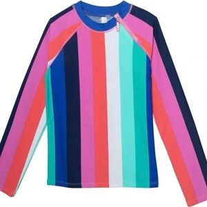 Cabana Life Blue and Pink Rashguard Swim Shirt - 14